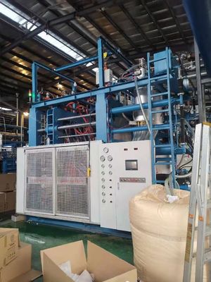 Mesin cetakan bentuk Eps kotak kemasan busa otomatis untuk ikan dan buah-buahan